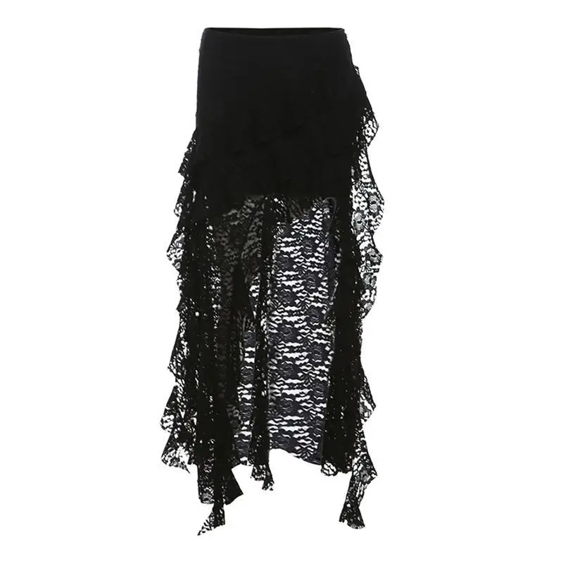 Tassel ruffle layered skirt detail