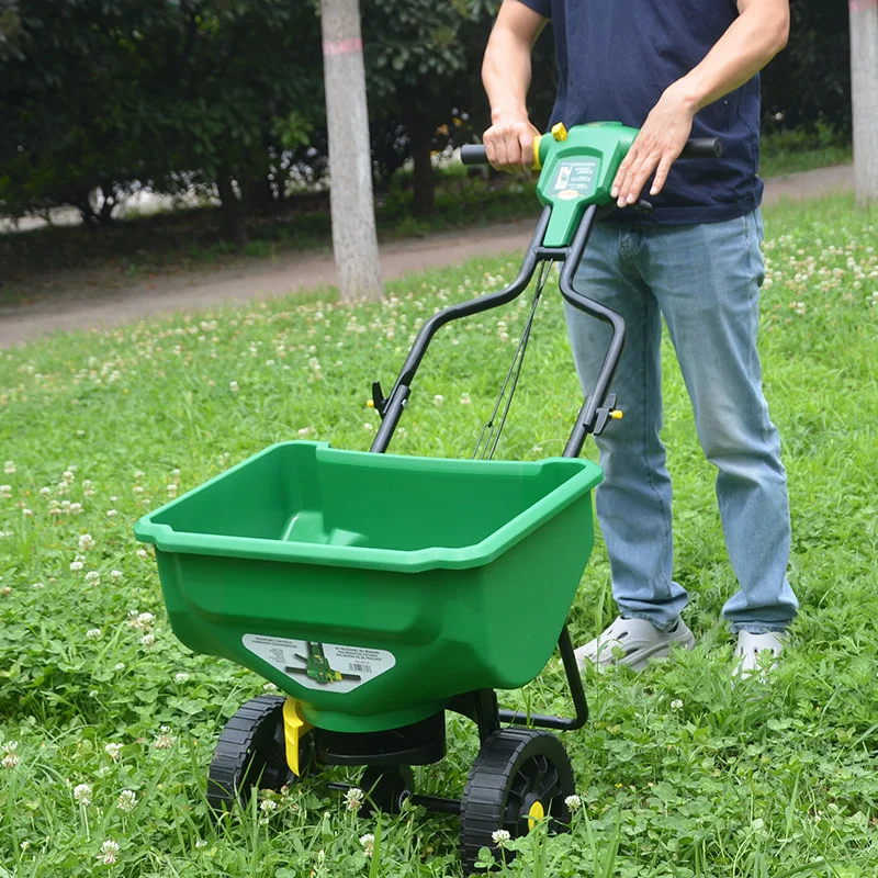 30Lのプッシュ式散布機。芝生用肥料散布機、手押し式播種機。 - Fertilizer Spreader Walk Behind Broadcast のレビューと価格