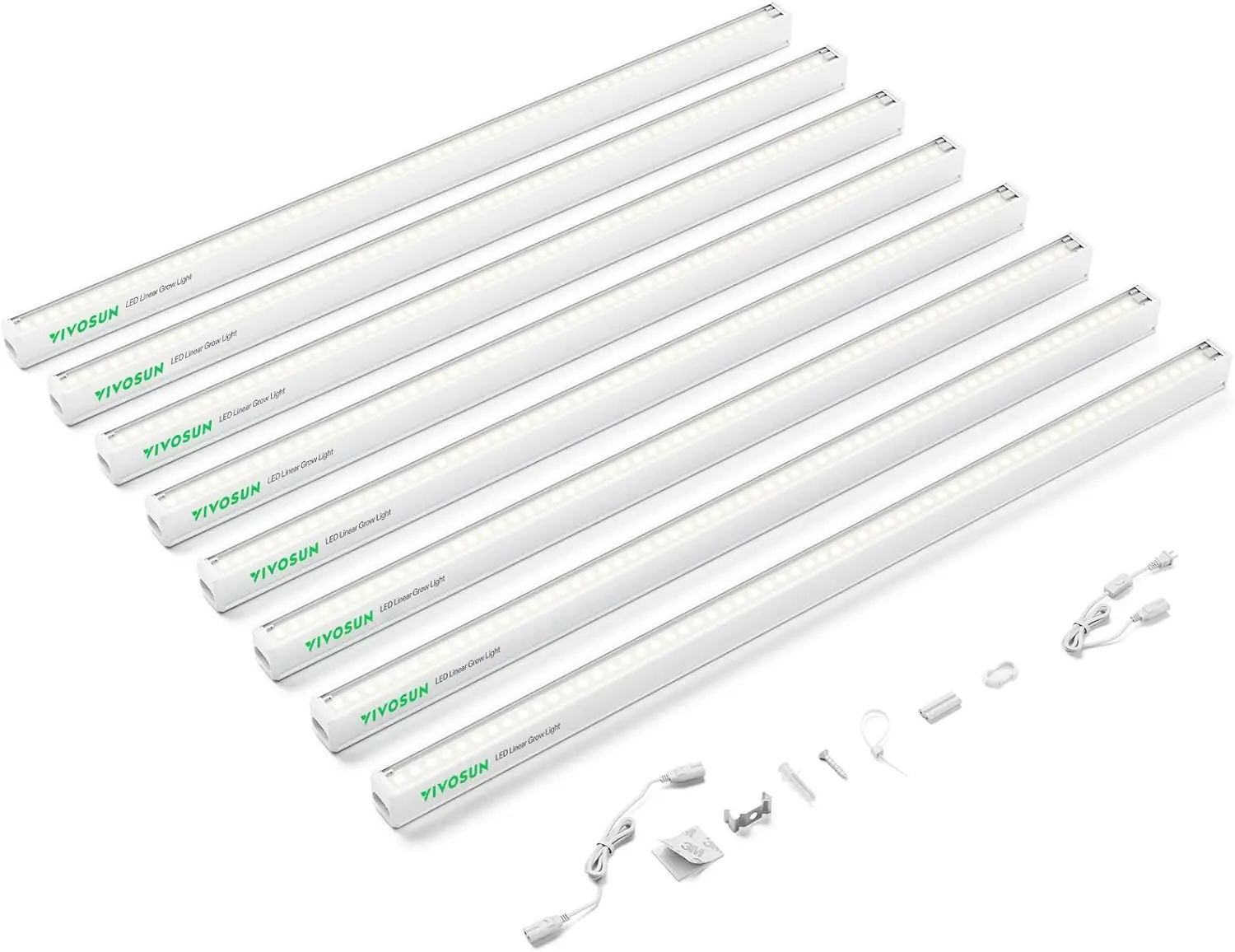 

2ft Full Spectrum LED Grow Light Strip, 120W for Indoor Plants, Seed Starting, Hydroponics, Linkable, 5000K, 8-Pack