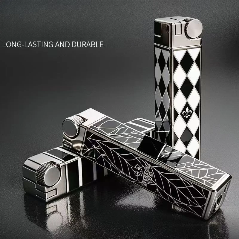 CHIEF Slim Kerosine Lighter, Portable Thin Long Metal Windproof Lighter, Exquisite Stylish , Unique Gift for Friend