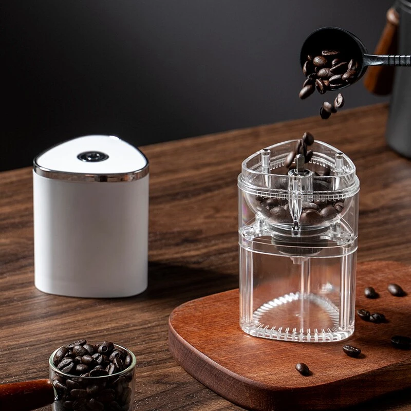 Electric Coffee Grinder White Coffee Grinder TYPE C USB Charging Ceramic Grinding Core Household Coffee Bean Grinder Grinder