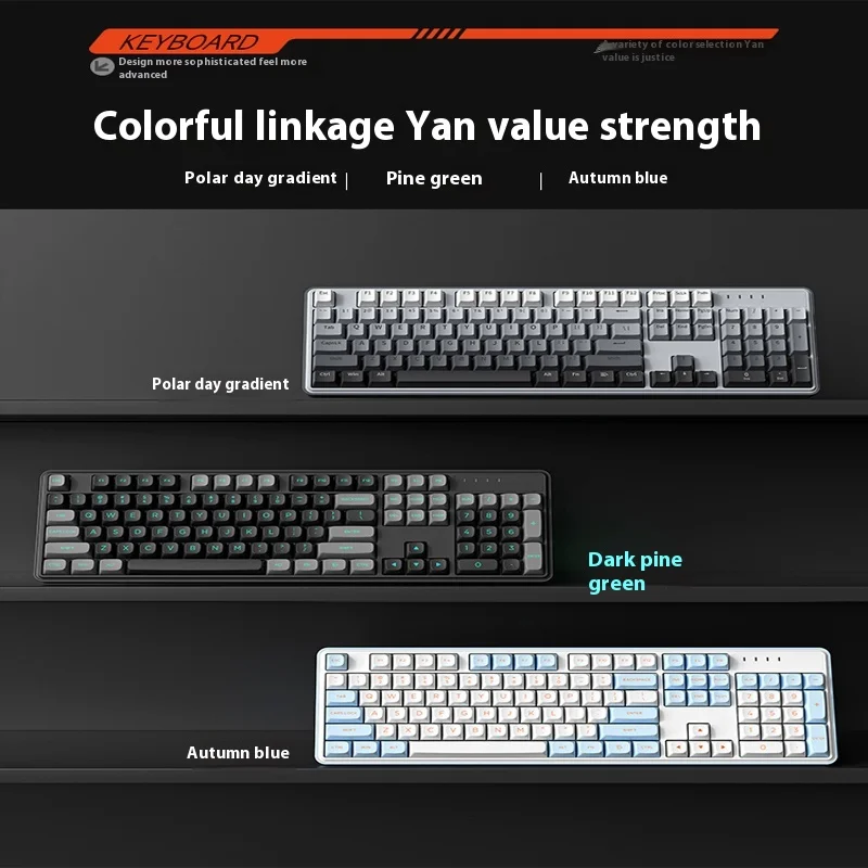 Imagem -04 - Teclado Mecânico com Junta Swappable Pbt Keycaps Hot Personalizado Jogos Escritório Mudo Presente Acessórios 104 Chaves Zt104