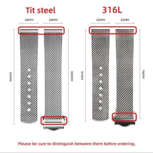 Titanium Milanese Bracelet for Omega Seamaster Diver 300M|Stainless Steel Buckle 20mm Hot Sale Luxury Dive Band Waterproof