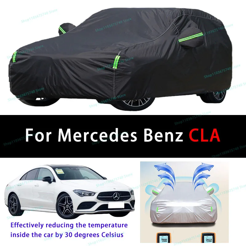 

For Mercedes Benz CLA Summer Full Car Covers Outdoor Sun uv Protection Dust Cooling Protective Auto Protective Cover