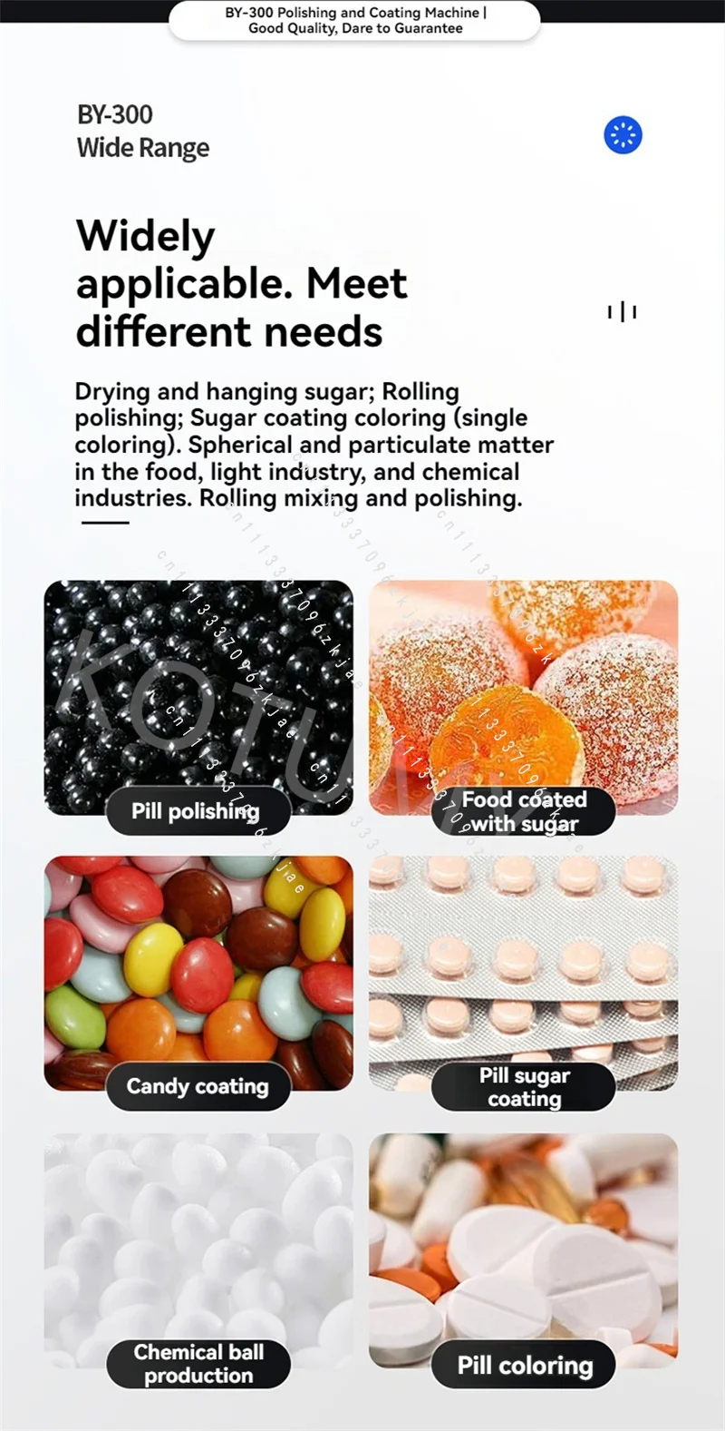 Electric Peanut Candy Coating Machine Stainless Steel Chocolate Coating Machine Pill Film Coating Polishing Machine