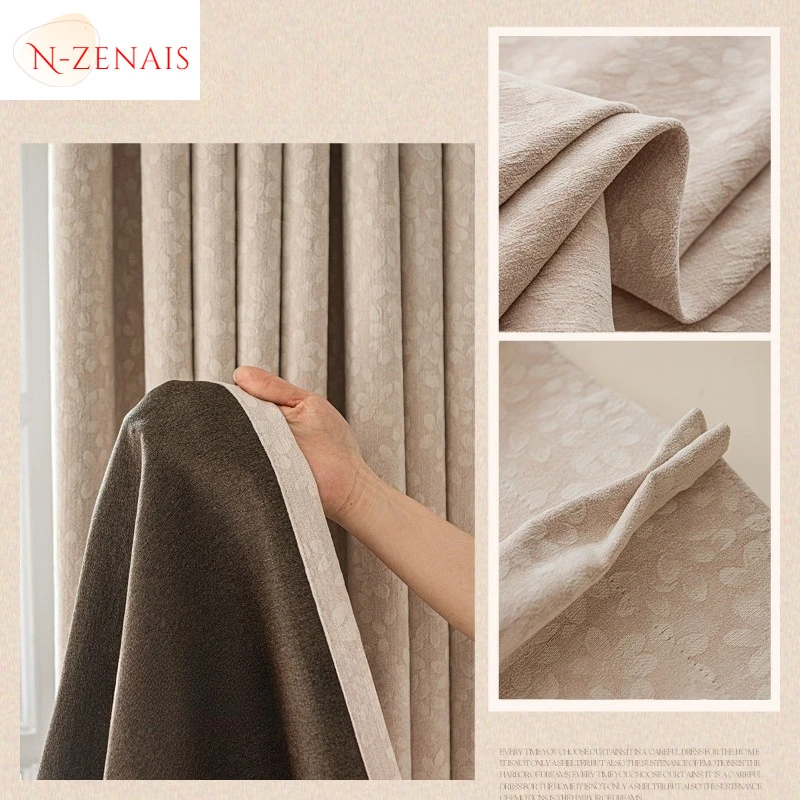 

Custom Size！！French Jacquard Chenille Light-shielding Daisy Fashion Classic Curtains for Living Dining Room Bedroom Decor Window