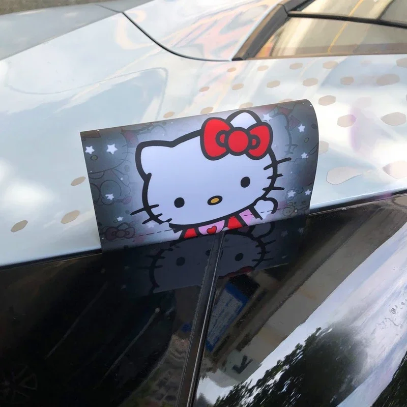 

Hello Kitty Car Washing Label Logo Sticker Creative Waterproof Sunscreen Window Rear Door Decoration Toy Sticker Decals