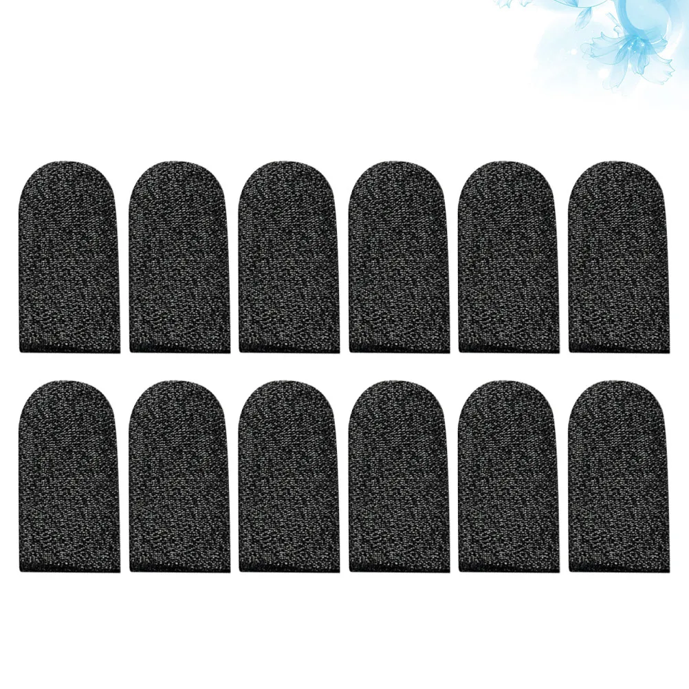 10 pcs Finger Silicone Halloween Christmas New Year Black Sweat-resistant Covers Elastic Wear-resistant Protectors Mobile Gaming