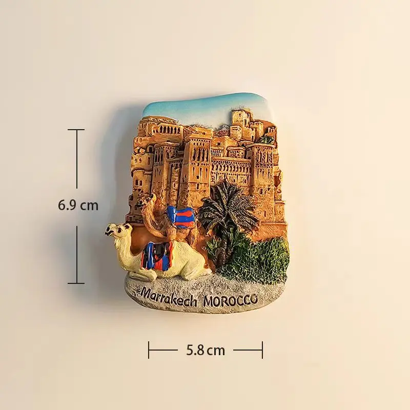 Africa Morocco Resin 3D Fridge Magnets Tourism Souvenir Refrigerator Sticker Handicraft Gift Decoration