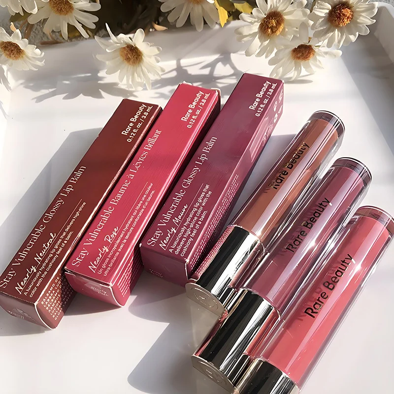 Nuevo Bálsamo Labial Brillante Rare Beauty, Color Albaricoque, Rosa Malva, Berry, Brillo Labial Nutritivo con Acabado Espejo, Lápiz Labial Hidratante