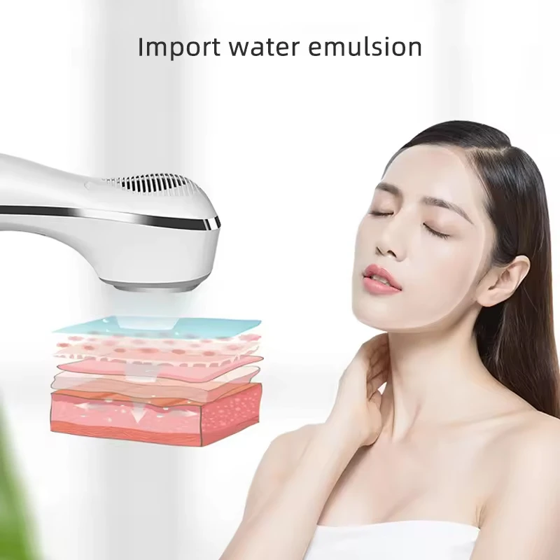 Hot Cold Hammer Ultrasonic Cryotherapy LED Photon Shrink Pores Facial Lifting Vibration Massager Ultrasound Eye Skin Care Device