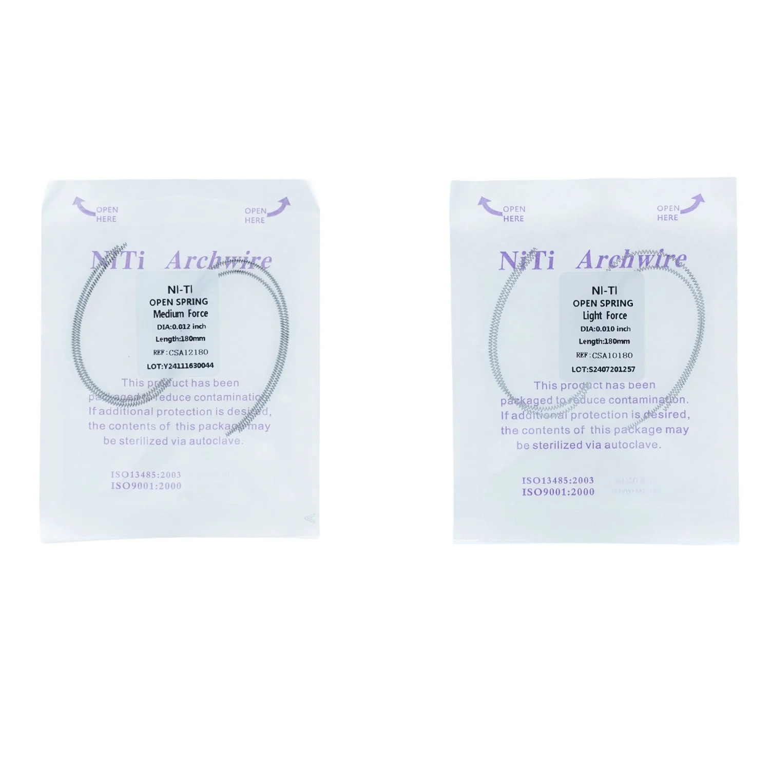 

2Pcs Dental Orthodontic Niti Open Coil Spring 180mm Light Medium Force Teeth Alignment Tool