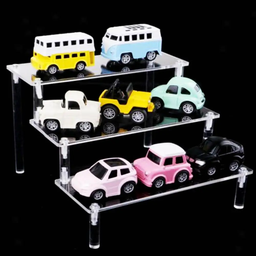 

Desktop Toy Stand Dessert Display Stand Acrylic Display Stands for Food Toys Figures 3-tier Shelf Riser Cupcake Stand Organizer