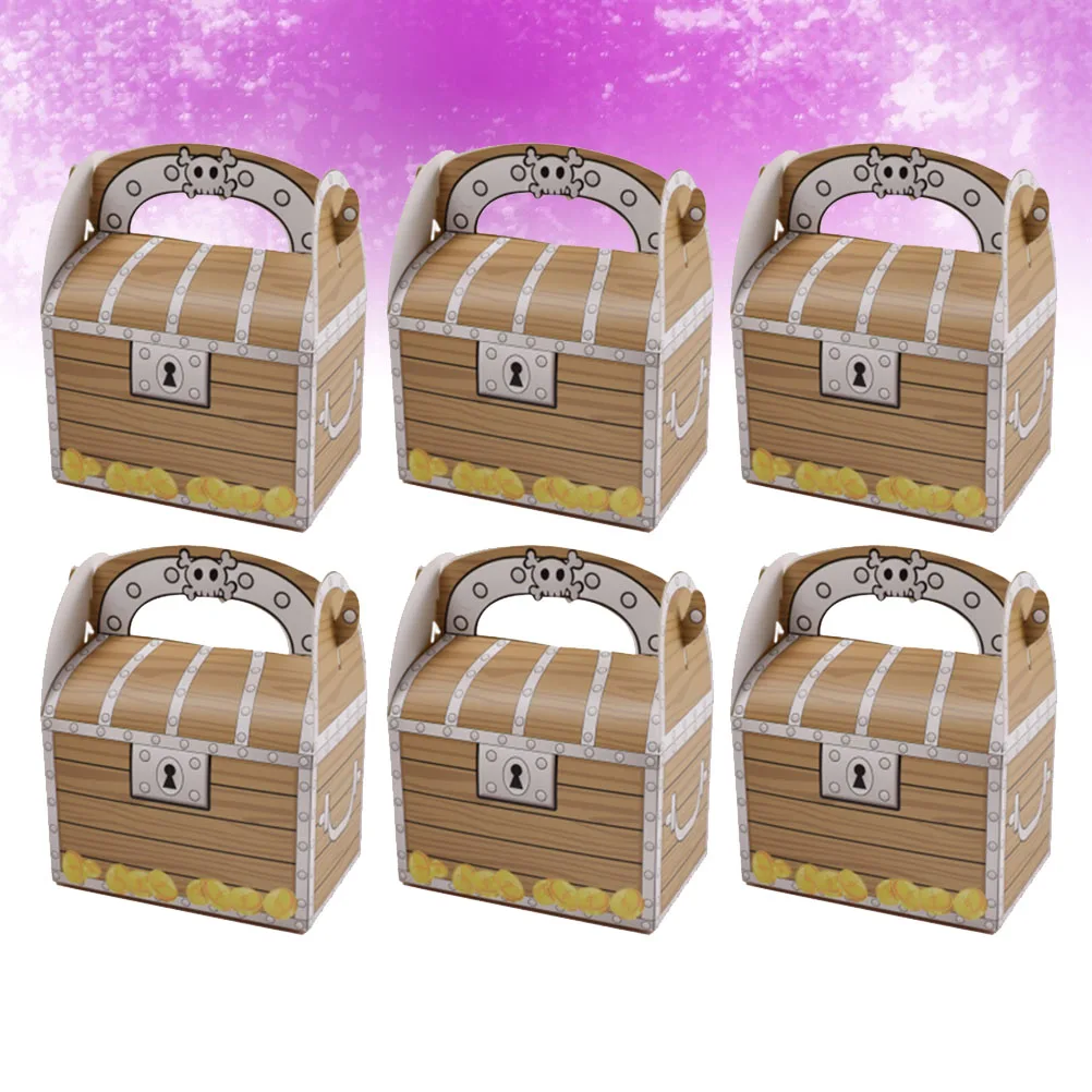 

12 Pcs Treasure Gift Box Piratenschatztruhe Piratenspiel Geburtstagsbox Gold Piratenkiste