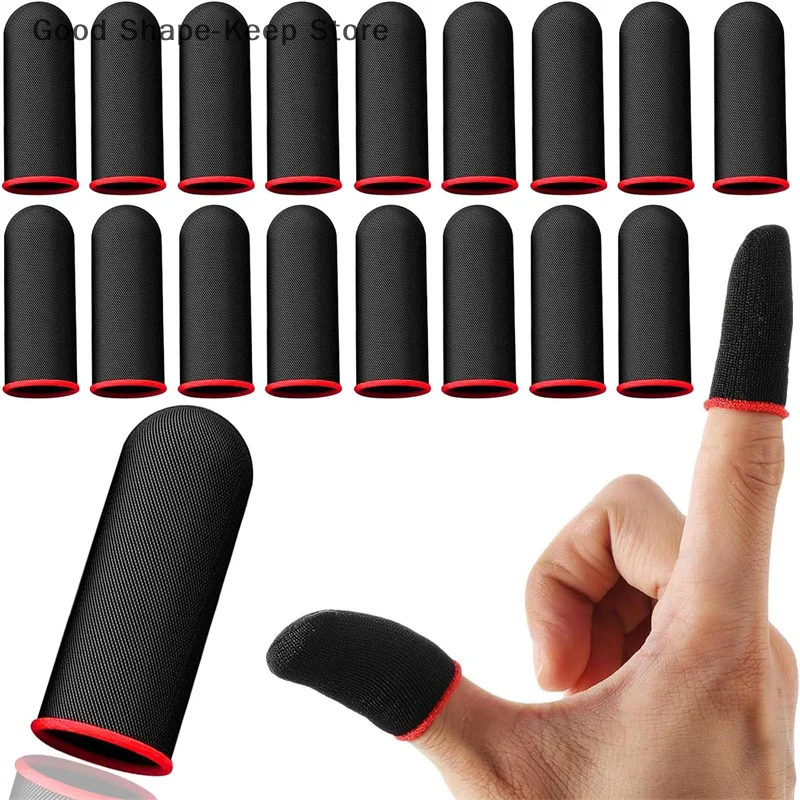 20Pcs Anti-Sweat Breathable Seamless Touchscreen Gaming Finger Sleeves Phone Controller Gloves for Hand Game Comfort