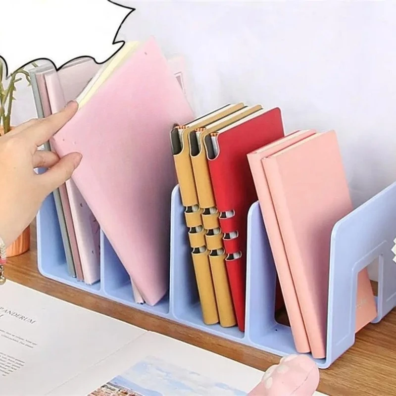 Bücherregal Schreibtisch-Buchaufbewahrung Organizer Trennwand Schreibtisch-Aufbewahrungsregal Transparenter Acryl-Buchhalter Bücherregal für Lesen