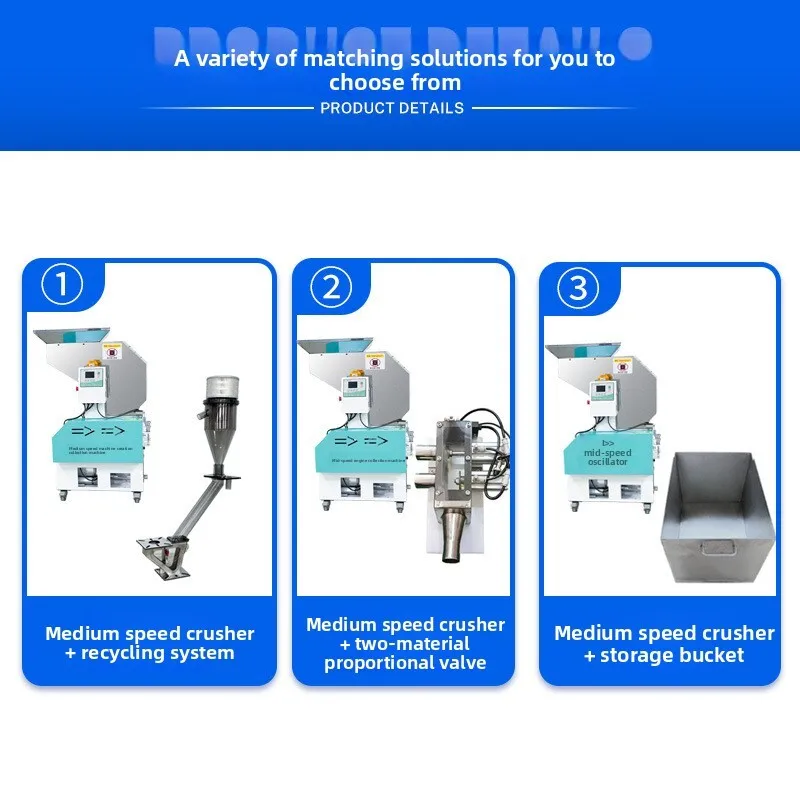 Plastic Crusher, Injection Molding Edge Material, Water Outlet Material Crusher, Dust-free Feeding Machine