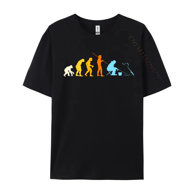 

Ice Fishing Evolution Ice Auger Fisherman Ice Cream Heartbeat T-Shirts For Men Cotton Tops & Tees Leisure T-Shirt Brand New