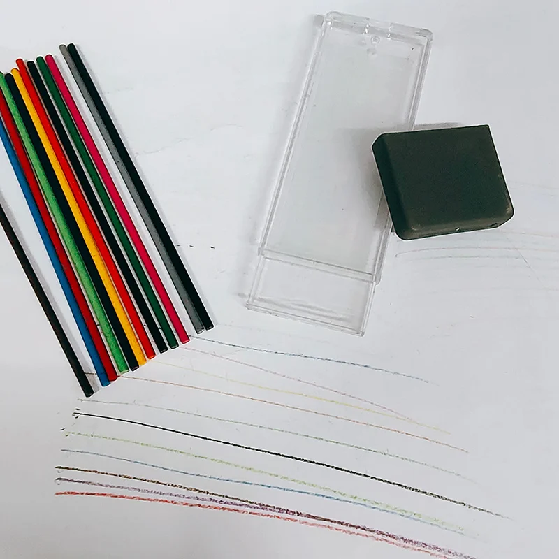 2.0 Mm Mechanical Pencil Full Metal Automatic 2mm Color Pen School Black Lead 12 Color Refill For Painting Engineering Drawing