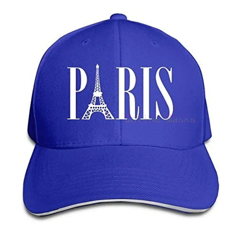 Paris France Eiffel Tower Adjustable Baseball Caps Sandwich Cap Vintage Denim Baseball Cap Peaked Cap for Men and Women