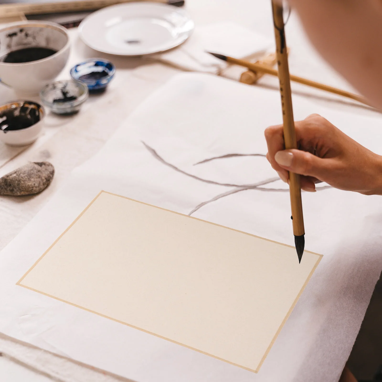 

Multi-Function Calligraphy Papers Professional Chinese Art Supplies Thickened Card Mounting Durable Long Time Use Watercolor