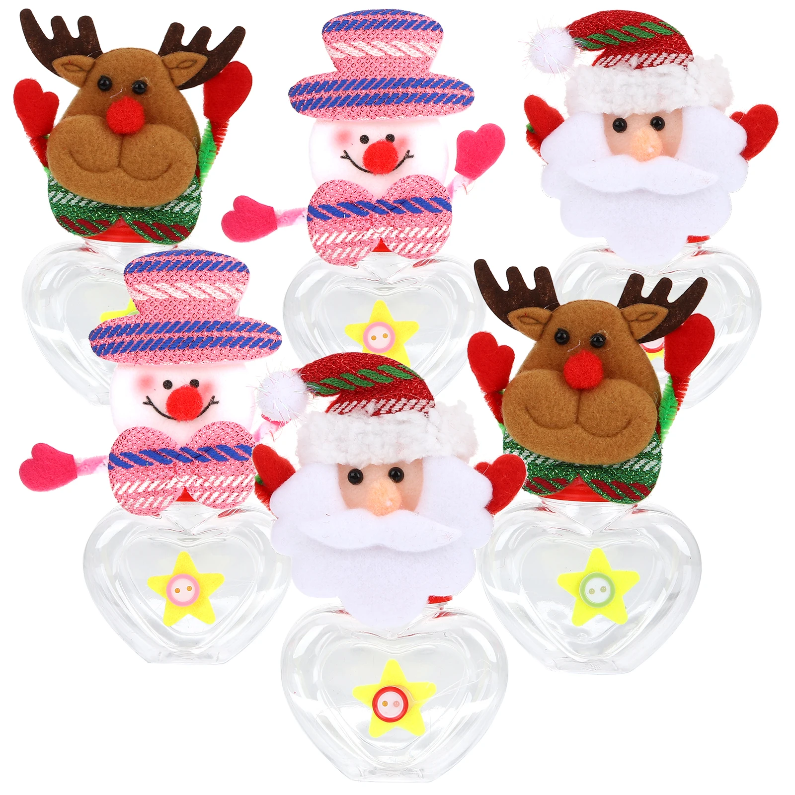 

6pcs C y Jar Gift Boxes Clear Plastic Container Party Favors Christmas Treat Goodies Boxes Holiday Present Wrapping Storage