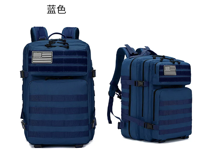 45L خفيفة الوزن المشي لمسافات طويلة على ظهره سعة كبيرة التكتيكية على ظهره الرياضة تسلق على ظهره في الهواء الطلق حزمة 900DOxford مقاومة للماء