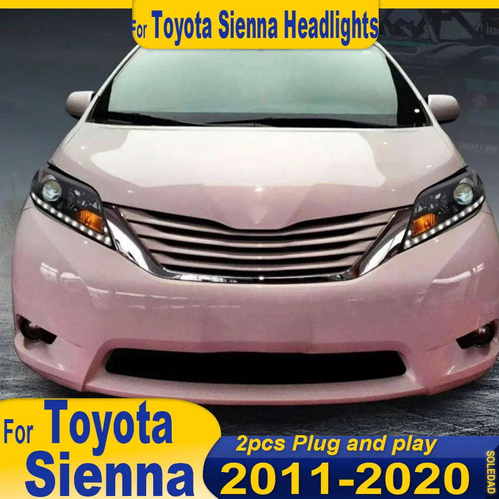 

Фары для TOYOTA Sienna 2011-2020: Модифицированные светодиодные линзованные фары в сборе с указателями поворота, дальним и ближним светом
