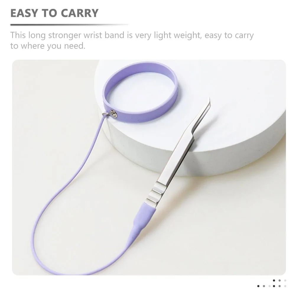 Pince à épiler à cils, support de bracelet en Silicone, confortable et Durable, outil d'extension de cils, support de protection pour pince à épiler, utilisation facile