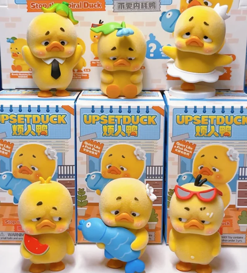 

UpsetDuck Mysterious Surprise Blind Box Kawaii PVC Model Doll Spiral Duck Figure Trendy Collectible Figurine Birthday Gift