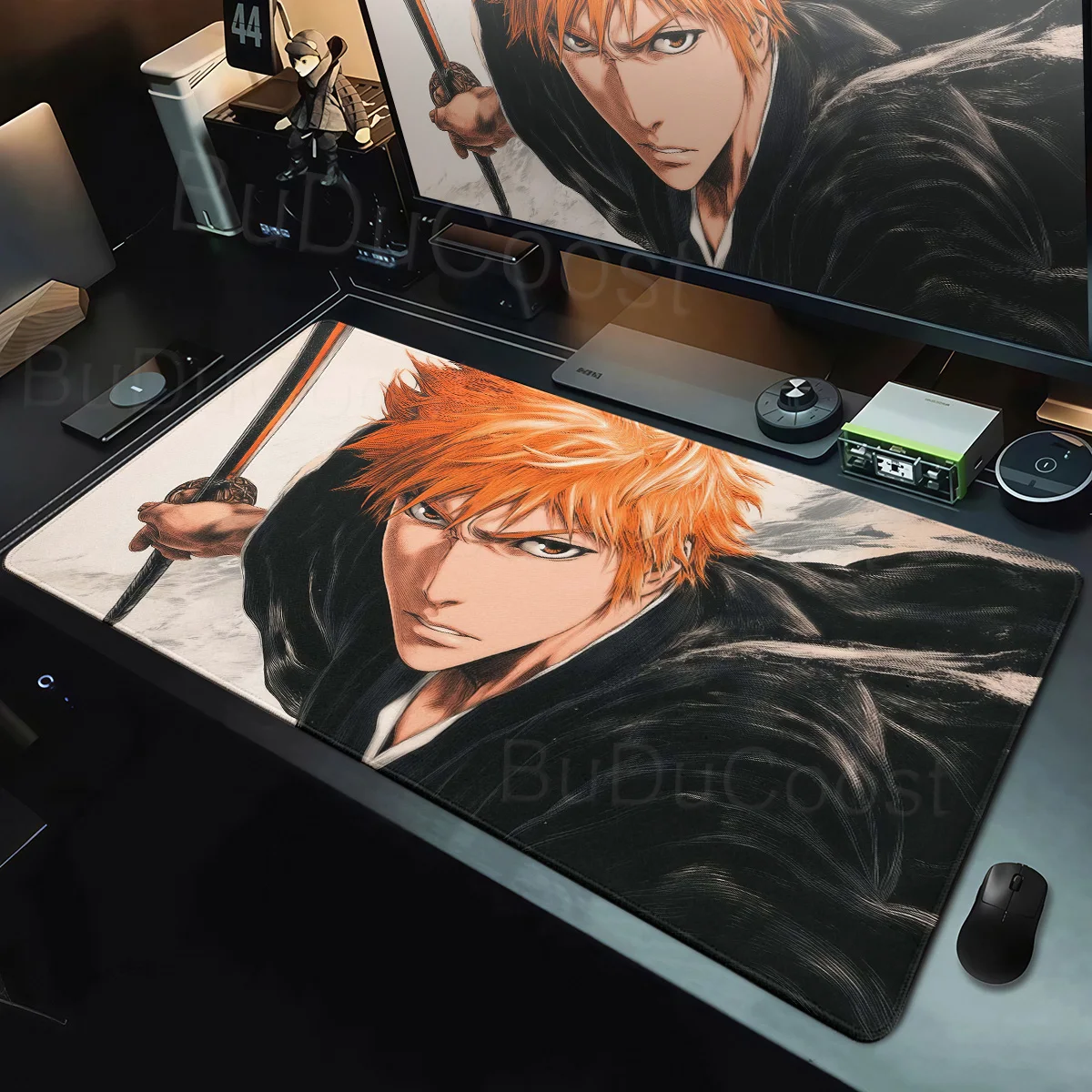 XXL Anime Bleach Mouse Pad Rubber Washable Anti-Slip Locking Edge Deskpad PC Gamers Mechanical Keyboard Playmat Laptop Tabldmat