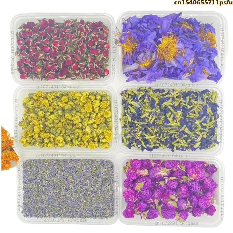 High Quality Natural Dried Flower Rose Buds Artificial Flower Maked Materials Handcrafts Home Perfume Soap Candle Making 1 Box