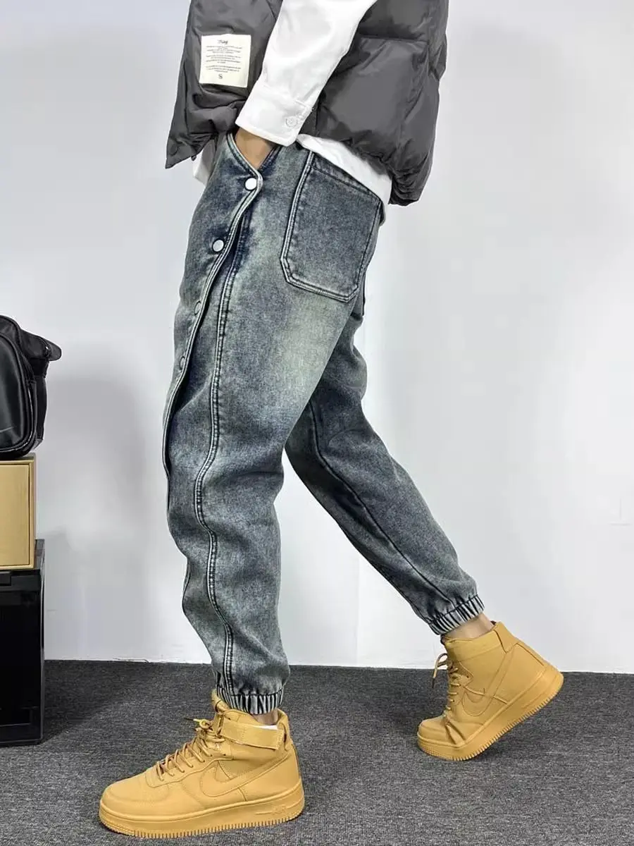 Skinny Harem Jeans Harajuku Fashion Street Trousers High Quality Fashion Brand Men Clothing