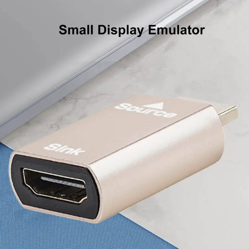 Emulador de pantalla de Monitor Virtual Compatible con HDMI, pequeño macho a hembra, 4K, EDID, DDC, enchufe simulado, accesorios de adaptador de pantalla de bloqueo