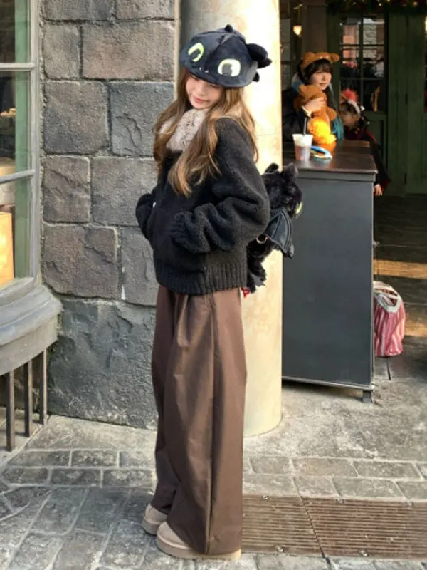 

Модная приталенная куртка из овечьей шерсти в корейском стиле, короткое пальто в американском ретро-стиле, весенняя верхняя одежда