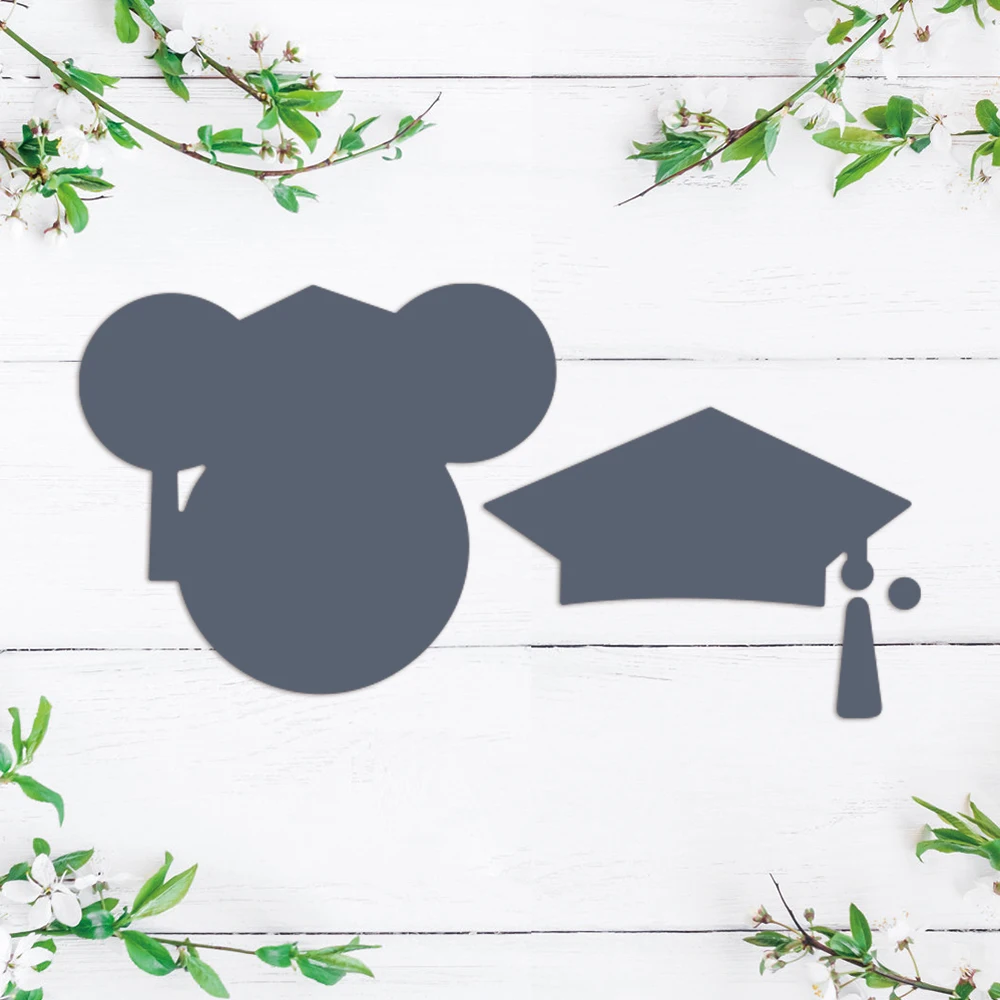 Mickey Mouse Baret Stansmessen Disney Afstuderen Diecuts voor DIY Scrapbooking Decoratieve Papieren Kaarten Ambachten Nieuwe 2023