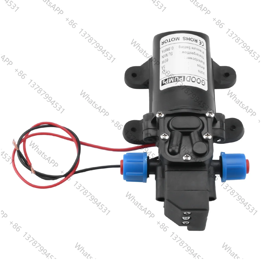 12V60W Self-Priming Diaphragm Booster Pump for Water Purifier Ice Maker Automatic Start-Stop Pressure Pump Household Mini Water