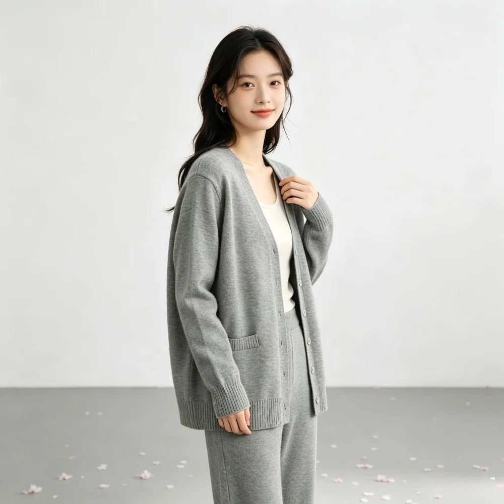 School Uniform Japanese Preppy JK Unisex Knit Cardigan, Loose Long Sleeve Autumn Knitted Sweater For Student Daily Class Outfit