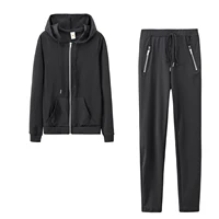 Autumn and Winter European and American Fashionable Sports and Leisure Solid Color Suits Personalized Zipper Pocket Two-piece Se - Image 3