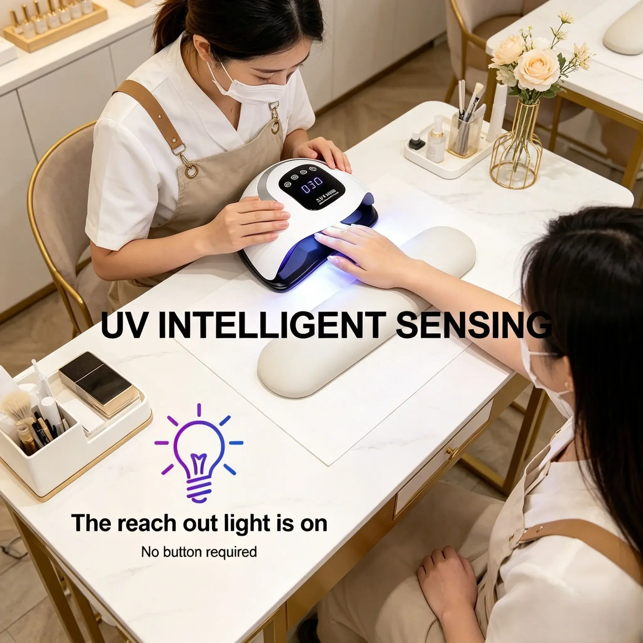 

72‑LED High‑Power UV LED Nail Lamp, Smart Auto‑Sensor Fast Curing Nail Dryer, Professional Salon‑Grade Manicure Tool Gel Polish