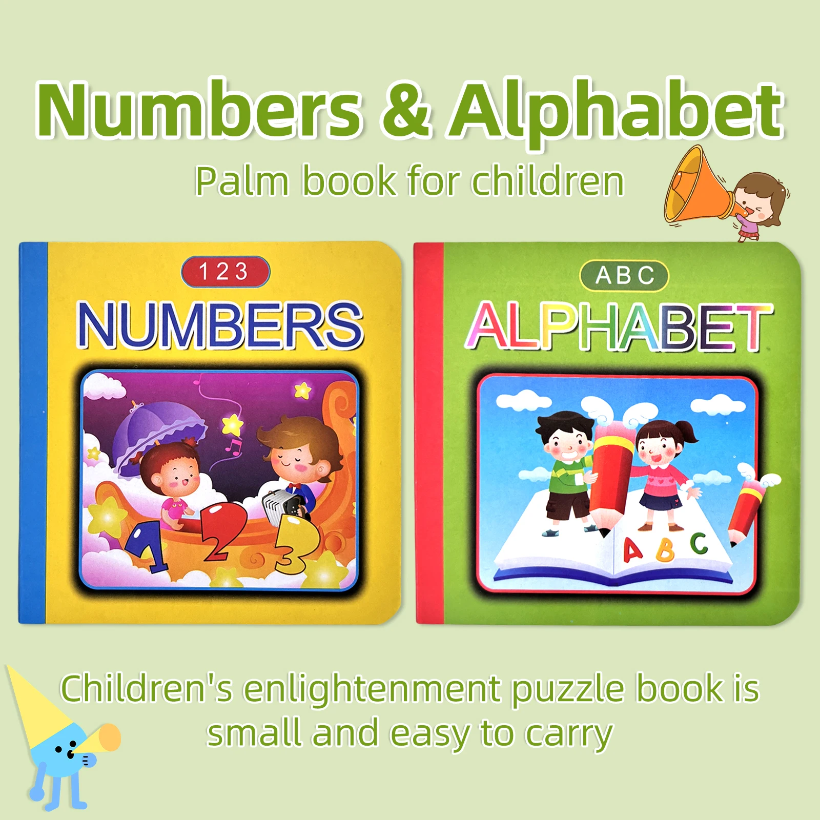 English Children's Alphanumeric Flip Book 3-6 Years Alphanumeric Learning Cognitive Enhancement Exquisite Illustration Gifts