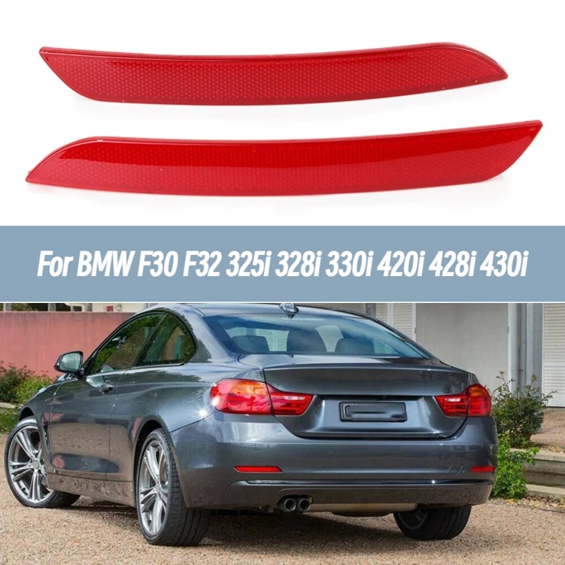 

Rear Bumper Reflective Strips For BMW F30 F32 325I 328I 330I 420I 428I 430I Rear Bumper Reflector Warning Strip 63147382233
