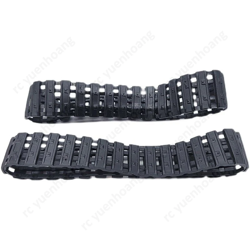 4 pièces piste en caoutchouc 140mm/210mm Double plié longueur 23mm largeur Absorption des chocs tampon tampon accessoire pour Robot/réservoir sur chenilles RC