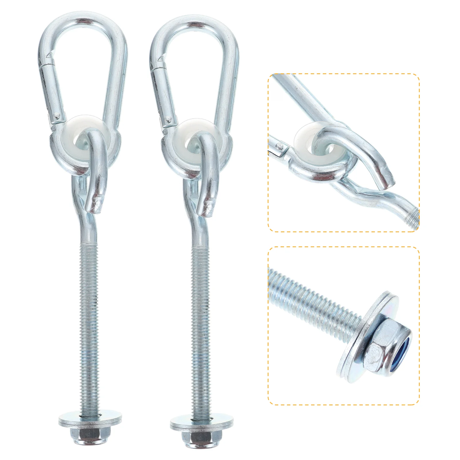 Swing Connector Strong Loading Capacity Hooks Hammock Hanging Kit Not Easy Deform Chair Galvanized Material Heavy Duty Hangers