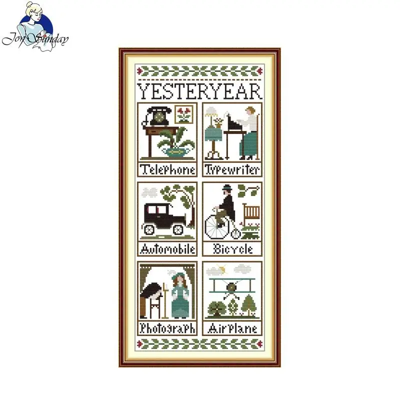 

Yesteryear Cross Stitch Kit Aida Cloth 14CT/16CT/11CT Handmade Embroidery Set for Home Decoration Christmas Gift Joy Sunday