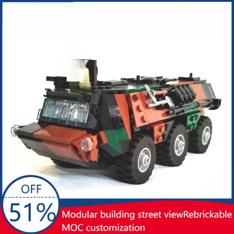 

474PCS MOC TPz Fuchs Armored Personnel Carrier Military Vehicle Model Custom Building Blocks Education Assembly Toy Display Gift