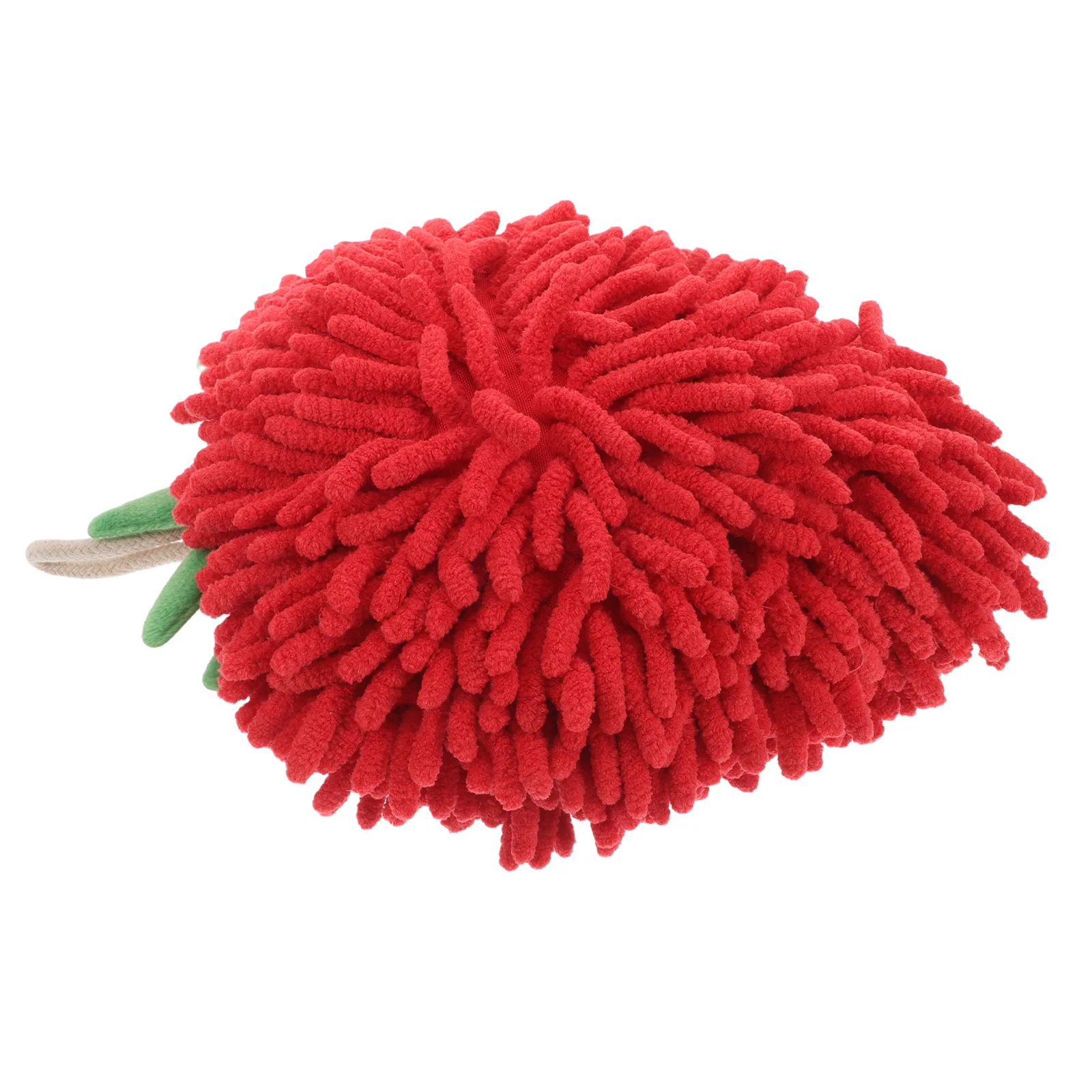 

Chenille Strawberry Hand Towel Ball Soft Drying Hanging Loop Bathroom Kitchen Decorative Cloth Towel Ball