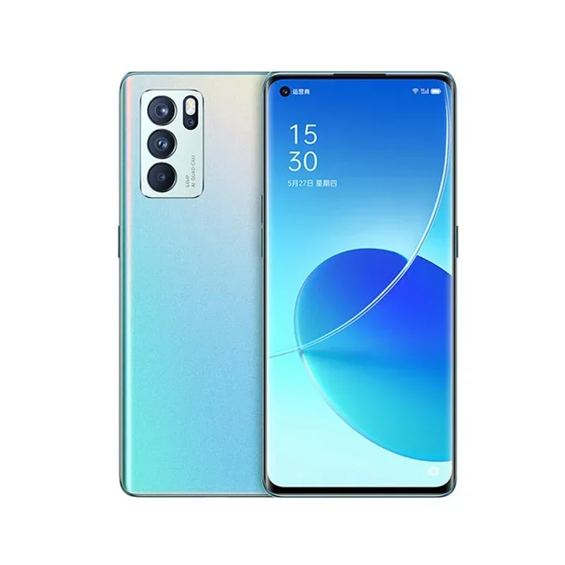 هاتف oppo Reno 6 pro 5G يعمل بنظام أندرويد ROM 128GB/256GB CPU MediaTek Dimensity 1200 كاميرا 64MP 4500 بطارية هاتف مستعمل