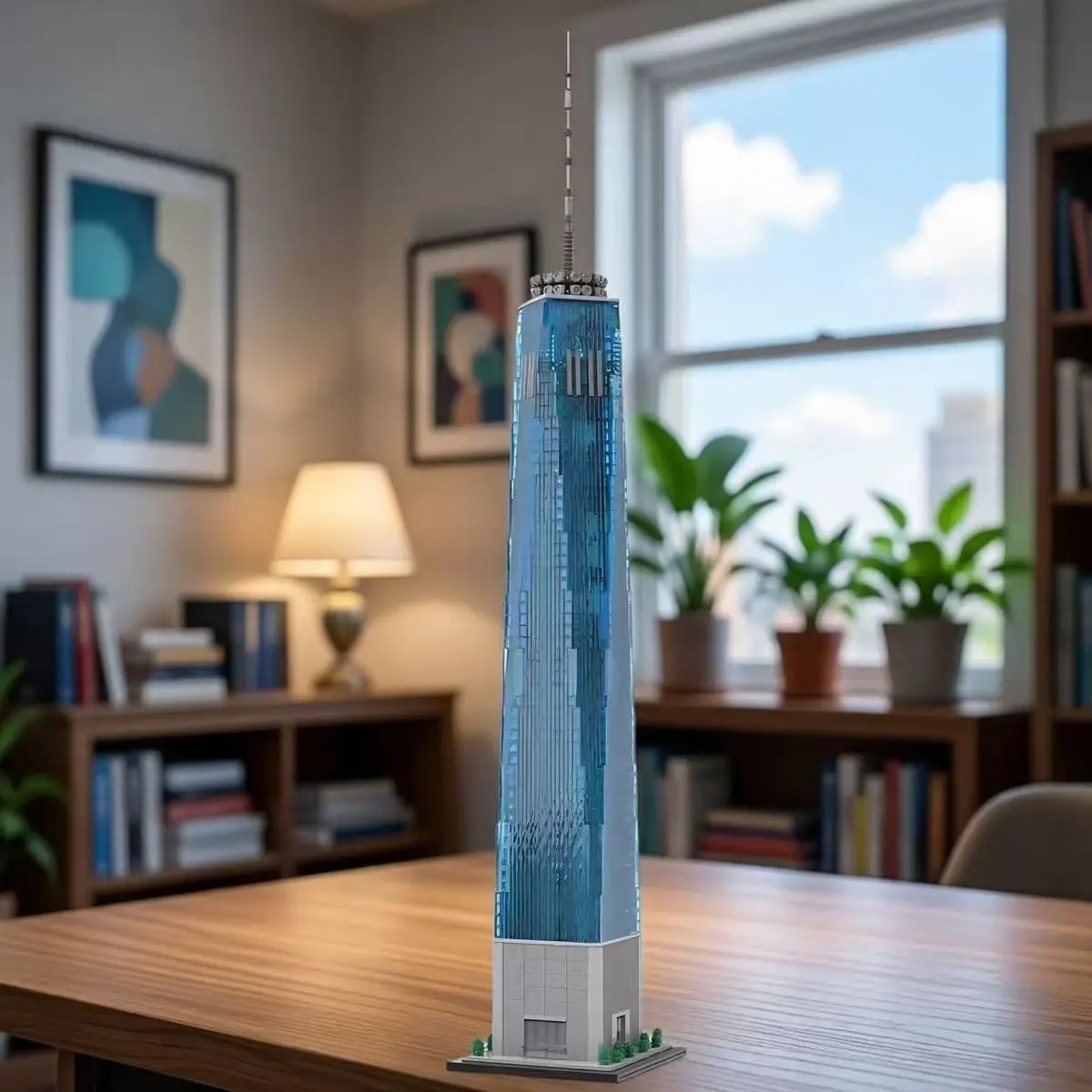 

Серия MOC: Модель торгового центра One World Trade Center Tower 1:800, набор для сборки, игрушки для самостоятельной сборки, строительные блоки, подарки для мальчиков на праздники, 3153 детали.