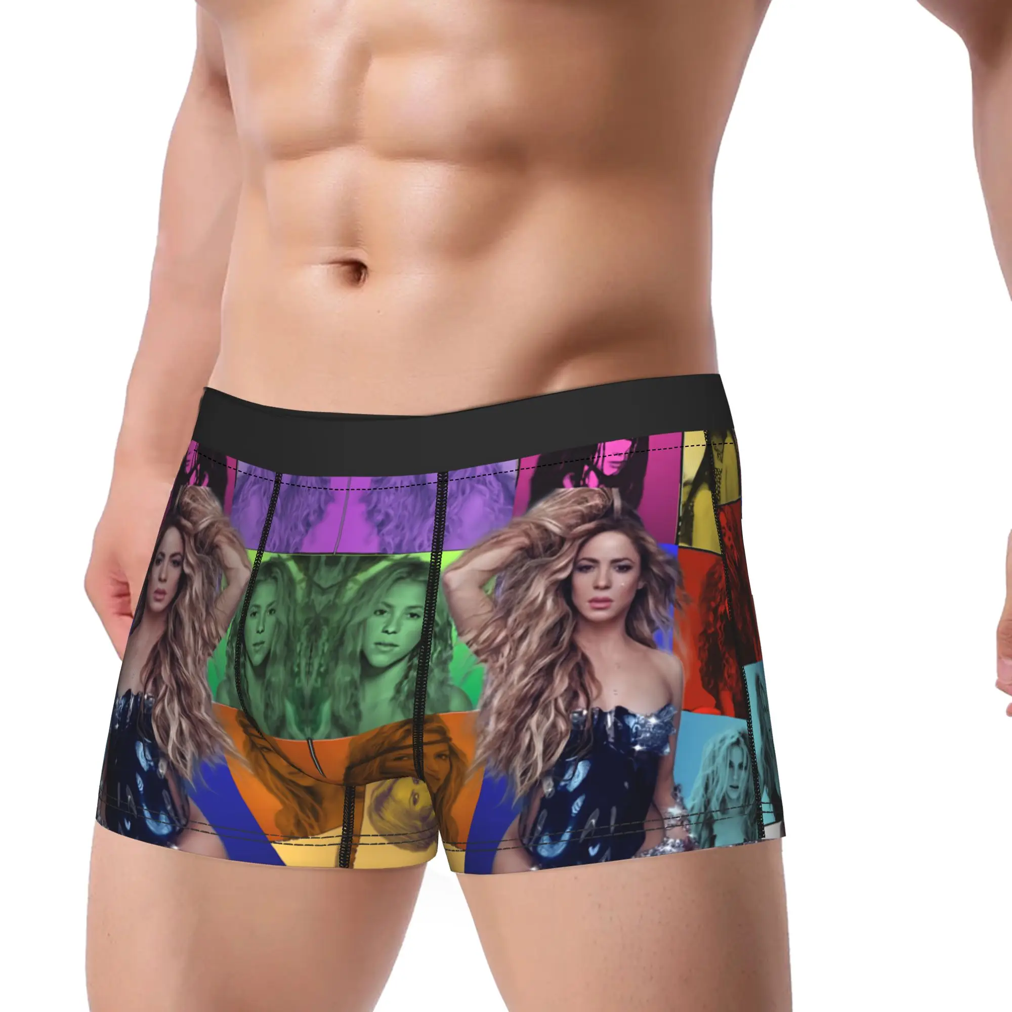 Humor Boxer Shakira Colombian Singer Shorts Panties Briefs Men Underwear  Mid Waist Underpants for Male Plus Size